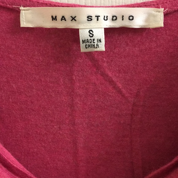 Max Studio Short Sleeve Draped T-Shirt Small S - Picture 2 of 5